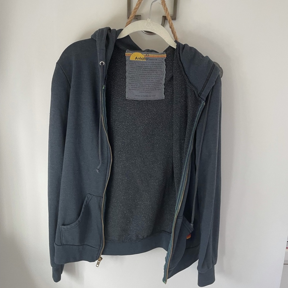 Aviator Nation Charcoal w/ Gold Bolt Hoodie ⚡️⚡️⚡️